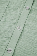Load image into Gallery viewer, Spinach Green Half Button Collared Loose Romper
