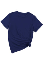 Load image into Gallery viewer, White Casual Plain Crew Neck Tee
