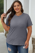 Load image into Gallery viewer, White Casual Plain Crew Neck Tee
