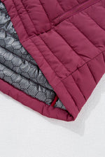 Load image into Gallery viewer, Silvery Plush Collared Quilted Zipped Puffer Vest - Fashion Queen
