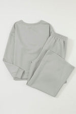Load image into Gallery viewer, White Ultra Loose Textured 2pcs Slouchy Outfit - Fashion Queen
