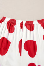 Load image into Gallery viewer, Pink Ruffled Tank Top And Heart Print Pants Lounge Set
