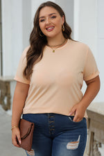 Load image into Gallery viewer, White Casual Plain Crew Neck Tee
