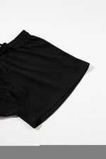 Load image into Gallery viewer, White Casual Textured Tee and Drawstring Shorts Set - Fashion Queen
