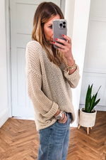Load image into Gallery viewer, Coral Crochet Hollow-out Jumper Top Sweater - Fashion Queen -  19
