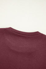 Load image into Gallery viewer, Red Dahlia Solid Exposed Seam Crew Neck Long Sleeve Top
