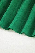 Load image into Gallery viewer, Sail Blue Solid Textured Smocked Puff Short Sleeve High Waist Long Dress - Fashion Queen -  19
