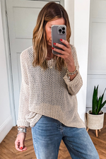 Load image into Gallery viewer, Coral Crochet Hollow-out Jumper Top Sweater - Fashion Queen -  18
