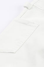 Load image into Gallery viewer, White High Waist Straight Leg Cargo Pants with Pockets

