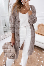 Load image into Gallery viewer, Purple Hollow-out Openwork Knit Cardigan - Fashion Queen -  5
