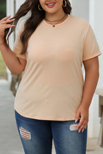 Load image into Gallery viewer, White Casual Plain Crew Neck Tee
