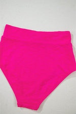 Load image into Gallery viewer, Rose Red Gold Shell Decor Wire-free Knotted 2pcs Bikini Swimsuit - Fashion Queen -  19
