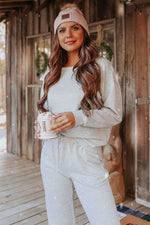 Load image into Gallery viewer, Long Sleeve Pullover and Jogger Pants Lounge Set
