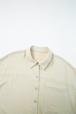 Load image into Gallery viewer, Beige Pure Color Patch Pocket Shirt - Fashion Queen -  9
