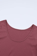 Load image into Gallery viewer, Black Solid Color Ribbed Crop Top Long Pants Set - Fashion Queen
