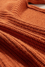 Load image into Gallery viewer, Gold Flame Button Front V Neck Chunky Cardigan Sweater
