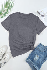 Load image into Gallery viewer, White Casual Plain Crew Neck Tee
