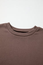 Load image into Gallery viewer, Dark Khaki Color Block Drop Shoulder Pullover Casual Sweatshirt - Fashion Queen -  6
