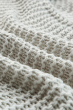 Load image into Gallery viewer, White Chunky Oversize Knit Drop Shoulder Puff Sleeve Cardigan
