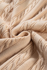 Load image into Gallery viewer, Parchment Oversize Chunky Cable Knit Open Front Midi-length Cardigan
