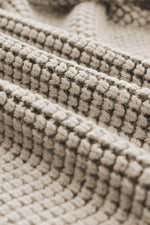 Load image into Gallery viewer, Pink Chunky Waffle Knit Oversized Collar Cardigan - Fashion Queen
