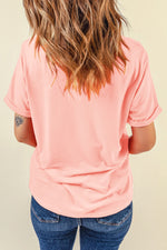 Load image into Gallery viewer, White Casual Plain Crew Neck Tee
