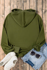 Load image into Gallery viewer, Light Grey Solid Kangaroo Pocket Half Zipper Oversized Hoodie - Fashion Queen
