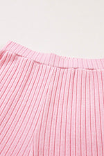 Load image into Gallery viewer, Black Ribbed Knit V Neck Slouchy Two-piece Outfit - Fashion Queen
