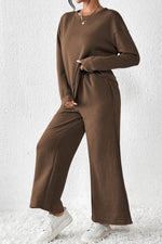 Load image into Gallery viewer, White Ultra Loose Textured 2pcs Slouchy Outfit - Fashion Queen
