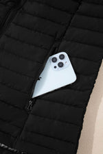 Load image into Gallery viewer, Silvery Plush Collared Quilted Zipped Puffer Vest - Fashion Queen
