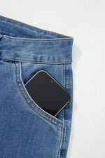 Load image into Gallery viewer, Ashleigh Blue Multi Buttons High Waist Wide Leg Jeans With Pockets
