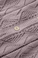 Load image into Gallery viewer, Purple Hollow-out Openwork Knit Cardigan - Fashion Queen -  11
