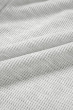 Load image into Gallery viewer, Light Grey Waffle Knit Sleeveless Buttoned Front Drawstring Waist Romper

