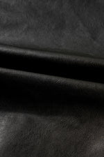 Load image into Gallery viewer, Black Faux Leather Buttoned Front Boxy Jacket
