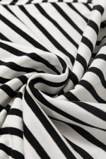 Load image into Gallery viewer, Black Stripe Raglan Sleeve Side Slits Loose Sweatshirt
