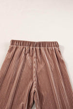 Load image into Gallery viewer, Black Solid Color High Waist Flare Corduroy Pants - Fashion Queen
