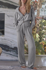 Load image into Gallery viewer, Black Double Zipper Hooded Jacket and Sweatpants Active Set
