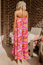 Load image into Gallery viewer, Rose Floral High Low Bandeau Vacay Dress
