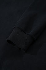 Load image into Gallery viewer, Black Button Drawstring Hooded Pullover and Casual Short Set
