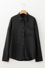 Load image into Gallery viewer, White Pure Color Patch Pocket Shirt
