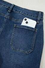 Load image into Gallery viewer, Sky Blue Cropped High Rise Wide Leg Jeans - Fashion Queen -  8
