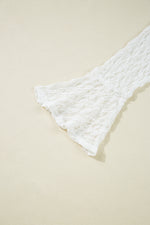 Load image into Gallery viewer, White Sheer Lace Bell Sleeve Mock Neck Blouse - Fashion Queen -  7
