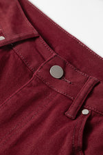 Load image into Gallery viewer, Red Dahlia Loose Straight High Waist Solid Color Jeans
