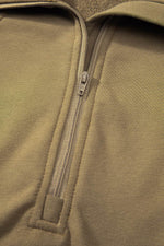 Load image into Gallery viewer, Valerian Quarter Zip Stand Neck Kangaroo Pocket Sweatshirt - Fashion Queen
