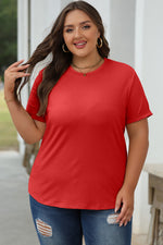 Load image into Gallery viewer, White Casual Plain Crew Neck Tee
