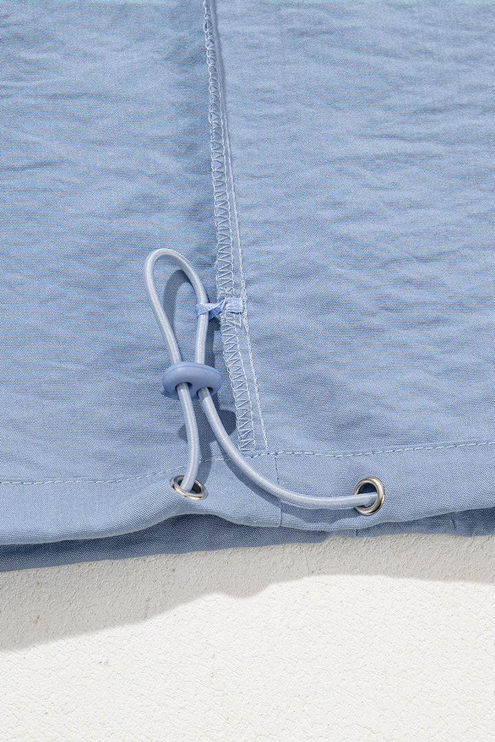 Myosotis Drawstring Elastic Waistband Pleated Loose Pants