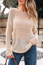 Load image into Gallery viewer, Coral Crochet Hollow-out Jumper Top Sweater
