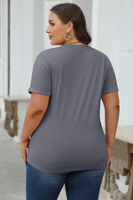 Load image into Gallery viewer, White Casual Plain Crew Neck Tee
