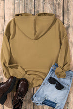 Load image into Gallery viewer, Light Grey Solid Kangaroo Pocket Half Zipper Oversized Hoodie - Fashion Queen
