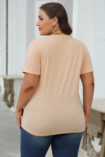 Load image into Gallery viewer, White Casual Plain Crew Neck Tee
